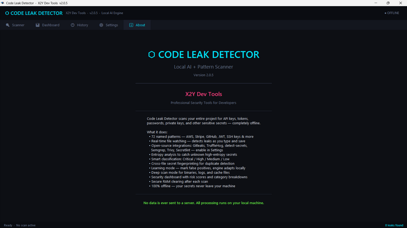 Code Leak Detector Product Info