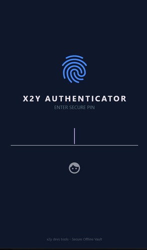 x2y Authenticator Secure PIN Entry with Fingerprint