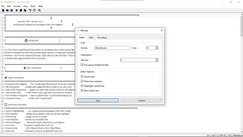 x2y Devs Pad Editor Settings