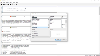 x2y Devs Pad Font Selection