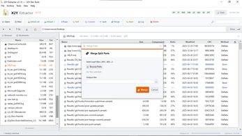 x2y Extractor Merge Split Parts